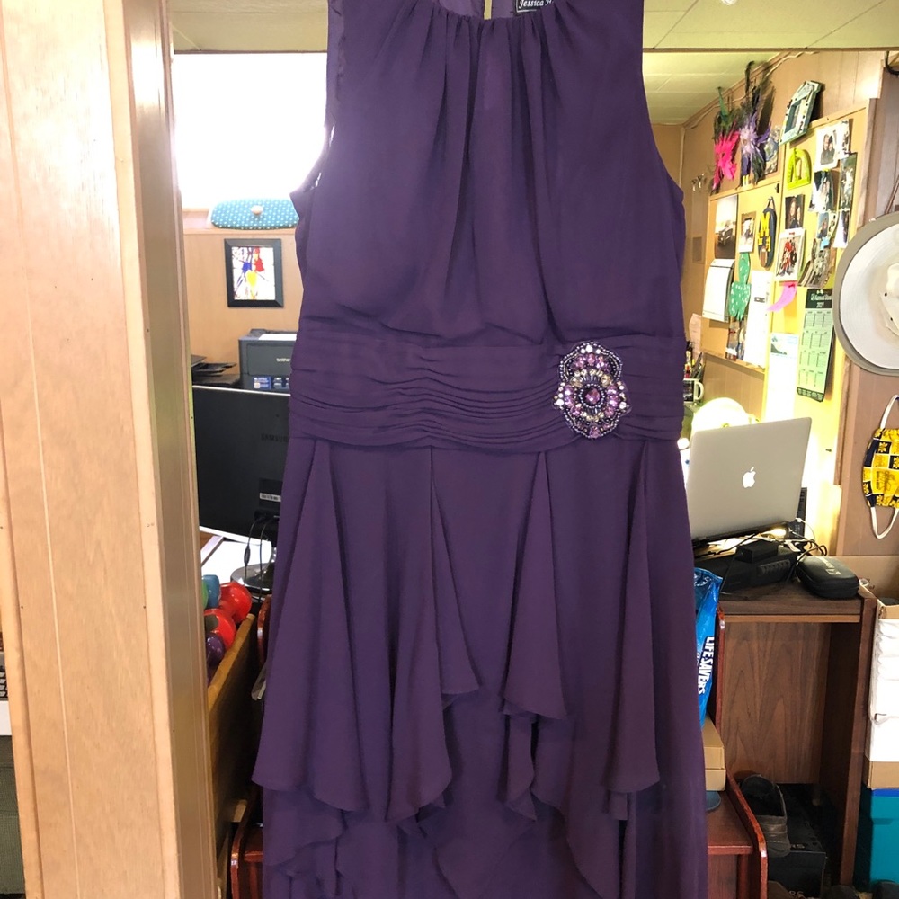 Royal purple A-line dress